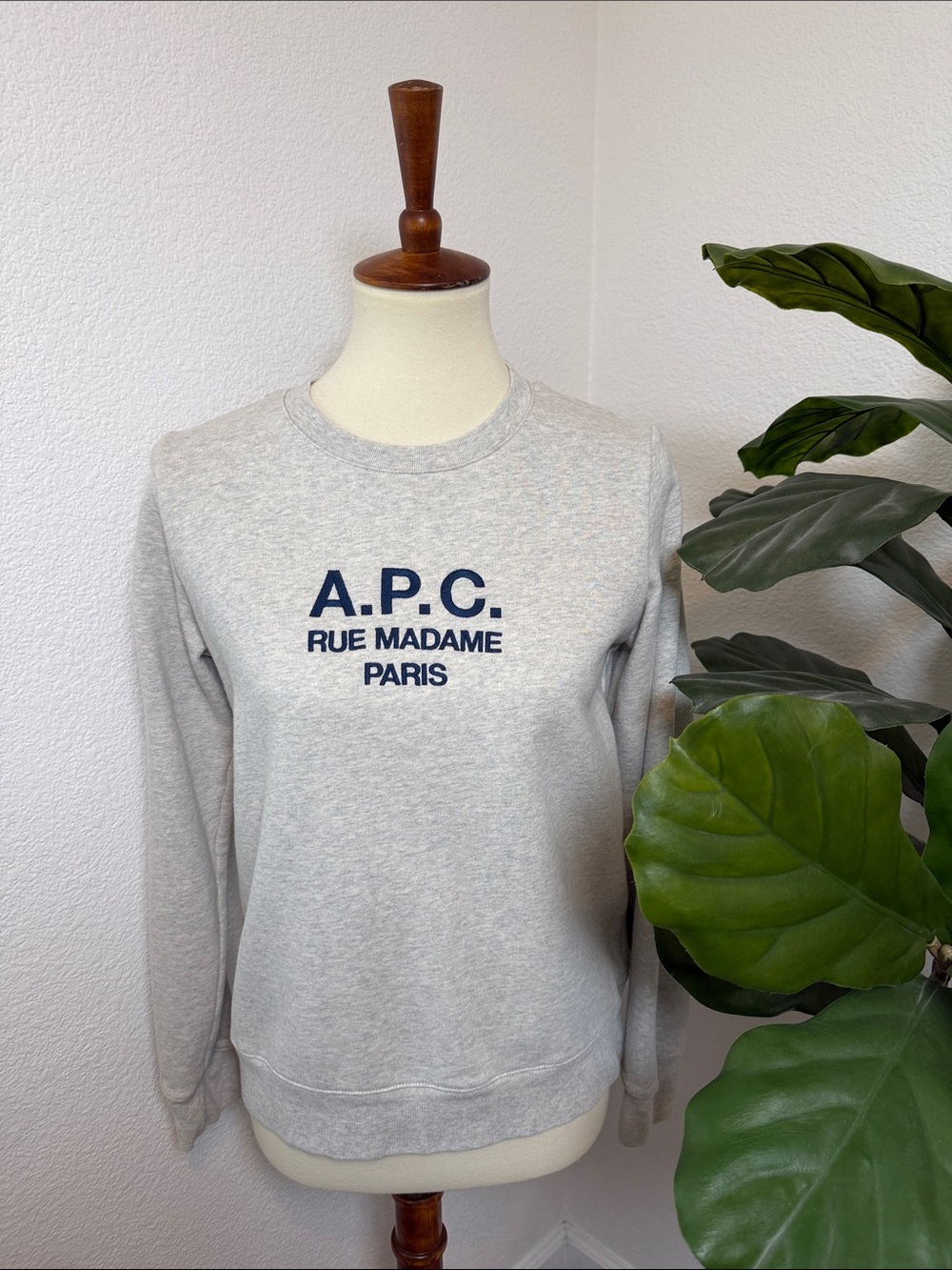 A.P.C. Light Gray Crewneck Sweatshirt